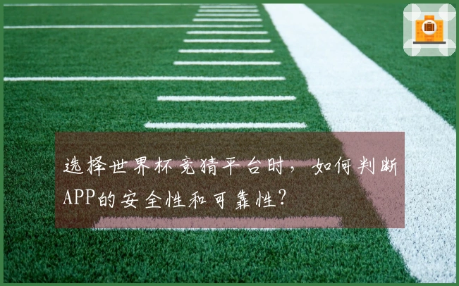 选择世界杯竞猜平台时，如何判断APP的安全性和可靠性？